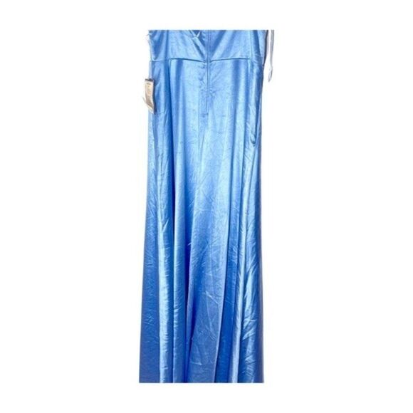 CITY STUDIO Zip,Pocks, Slit Spaghetti Strap Full-Length Gown Dress Juniors 13 - Picture 3 of 13